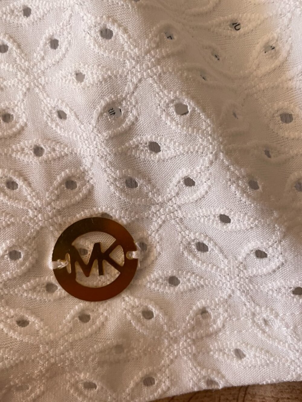 Michael Kors White Eyelet Blouse Size XL - Picture 5 of 7